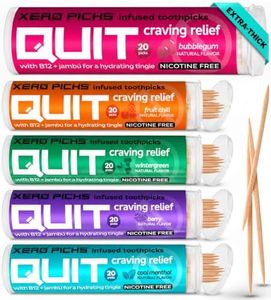 Xero Picks Infused Flavored Toothpicks to Help Quit Smoking - Nicotine Free (Variety Pack, 20 Count (Pack of 5)) Non-GMO Kosher Vegan