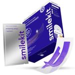 SmileKit® Teeth Whitening Strips – Purple Colour Correcting Whitening Strips, Instantly Brighter Teeth in 30 Minutes, Enamel Safe for Sensitive Teeth, Removes Coffee Wine & Smoking Stains (28, Count)