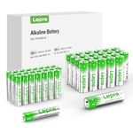 Lepro 48 Pack AA and AAA Batteries Combo Pack, High-Performance Alkaline Batteries, Included 24 Double AA Batteries & 24 Triple AAA Batteries, Long Lasting, Leak-Proof, Ideal for Everyday Devices