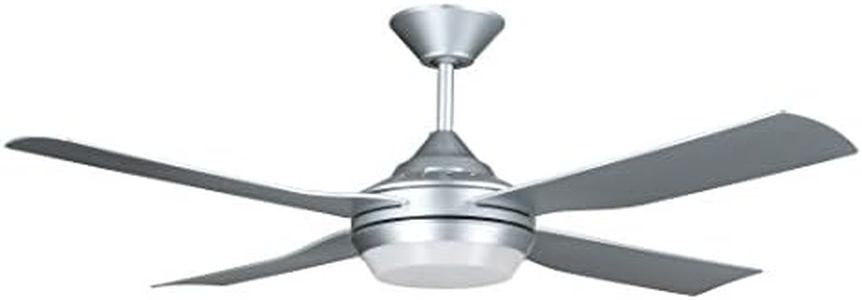 Lucci Air 21289601 Moonah 52-inch LED Light with Remote Control Ceiling Fan, 52 inches, Silver