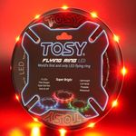 TOSY Flying Ring - 12 LEDs, Super Bright, Very Soft & Phosphorescent Rim, Auto Light Up, Safe, Waterproof, Lightweight frisbee, Cool Fun Christmas & Outdoor/Indoor Gift Toy for Boys/Girls/Kids