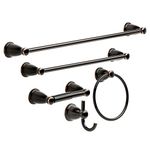 Franklin Brass Kinla 5-Piece Bath Hardware Towel Bar Accessory Set, Oil Rubbed Bronze