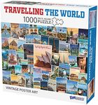 1000 Piece Jigsaw Puzzle, Travelling The World Postcard Collage Puzzle