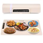 Electric Warming Tray with Adjustable Temperature, Upgrade Portable Warming Mat for Food, Foldable Food Warmer for Parties Features 3 Modes & Fast Heating, Hot Plate for Buffet, Family Gatherings