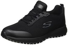 Skechers Women's Squad SR Sneaker, Black, 7 UK