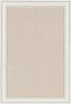 DesignOvation Macon Framed Linen Fabric Pinboard, 18x27, Soft White