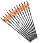 NIKA ARCHERY Carbon Arrows Crossbow Bolts 16 18 20 22 inch Powerful Shooting Target Hunting, Pack of 12