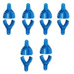 Easyinsmile Peforated Dental Impressions Trays Dentist Supply Plastic Teeth Holder for Oral Tool (Upper + Lower Small 12pcs)