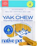 Native Pet Yaks Chews - Long-Lasting Yak Cheese Himalayan Dog Chews - All Natural Dental Chews for Dogs Made with Yak Cheese for Aggressive Chewers - 10 Yak Chews for Large Dogs