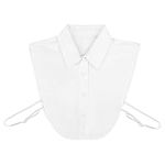 BESPORTBLE Women Half Shirt Detachable Fake Collar Removable Choker Blouse Top for Girls Ladies White Color