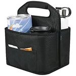 Beautyflier Drink Carrier with Handle for Delivery Reusable Insulated Coffee Cup Carrier Portable 4 Cup Holder with Handle Organizer Tote Bag for Hot & Cold Drinks