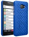 Jitterbug Smart2 Case, Nakedcellphone [Cobalt Blue] Slim Ribbed Rubberized Hard Shell Cover [with Kickstand] for GreatCall Jitterbug Smart2 Phone (5049SJBS2, Smart-2)