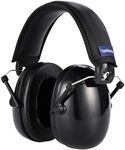 TacGuru 130 Solid Color Edition - Kids Hearing Protection Safety Earmuffs - Passive Noise Reducing Ear Protection for Kids - Piano Black