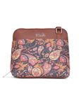 ZOUK Paisley Printed Vegan Leather Pink Out Of Office Sling Bag With Adjustable Strap For Women's Girls