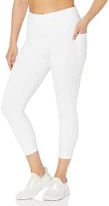 Danskin Women's Curved Contour Capri Legging, White, Small
