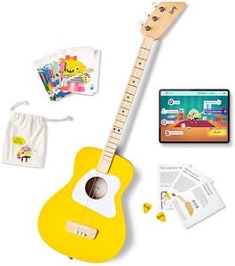 Loog Pro Acoustic kids Guitar 3-strings Ages 6+ Learning App and Lessons Included Yellow