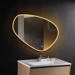 FLAIR GLASS 24x36 Inch Oval Cornerstone Illuminated LED Mirror with Warm White Light | Sleek, Modern Wall-Mounted Vanity Mirror for Home Décor | Perfect for Bathrooms and Living Spaces