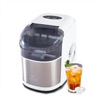 Kilig C02W Countertop Ice Maker Machine | 9 Ice Ready in 5 Mins | 15Kg-24H | Self-Cleaning Function | Portable Ice Maker with Ice Scoop & Basket for Home/Party/Camping