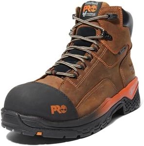 Timberland PRO Men's Bosshog 6 Inch Composite Safety Toe Puncture Resistant Waterproof Industrial Work Boot, Brown/Orange-2024 New, 8.5