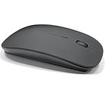 Qxvnm Bluetooth Mouse for Laptop,Wireless Mouse Rechargeable Silent Lightweight Slim Cordless Mouse Compatible with iPad,Macbook air/pro,Chromebook,Desktop,PC,Computer, Black