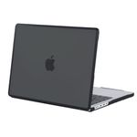 BlueSwan Compatible with MacBook Pro 14 inch Case 2024-2021 M3 A2918 A2992 A2779 A2442 M2 M1 Chip with Touch ID, Anti-Cracking and Anti-Fingerprint Hard Shell Case, Frosted Black