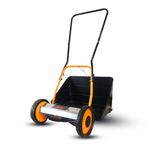BKR Easy 350 Cylindrical Lawn Mower | 14-Inch Cutting Width, 6 Heavy-Duty Blades, Adjustable Height (12-45mm) & 40L Grass Collector | Ideal for Gardens up to 200 Sqm