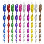 AYNKH 10PCS Reflective Bird Deterrent Rods, 30cm Colorful Hanging 360 Degree Wind Spiral Scare Rods, Keep Birds Away From Your Home, Garden, Patio