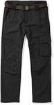 OCHENTA Boy's Quick Dry Pull on Cargo Pants for Little Kids Outdoor Hiking Camping Fishing Black Tag 120-5Y