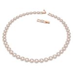 SWAROVSKI Angelic All-Around Choker Necklace, Clear Swarovski Crystals and Matching Crystal Pavé with a Rose-Gold Tone Finish Setting