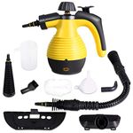 Goplus Handheld Pressurized Steam Cleaner, Multi-Purpose Steamer, Steam Iron, 1050W, W/Attachments (Yellow)