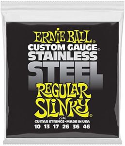 Ernie Ball Regular Slinky Stainless Steel Electric Guitar Strings, 10-46 Gauge (P02246)