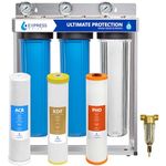 Express Water Ultimate Protection Pro Whole House Water Filter System with Spin Down Sediment Filter | 4-Stage Water Filtration, Heavy Metal Anti-Scale, Long Lasting Whole Home Water Filter