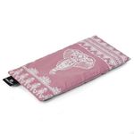 Yoga Studio Organic Aztec Elephant Eye Pillow - 23cm x 12/13cm, Organic Lavender & Linseed Scented Yoga Pillow for Tired Eyes, and Headaches (Dusty Pink Aztec Elephant)