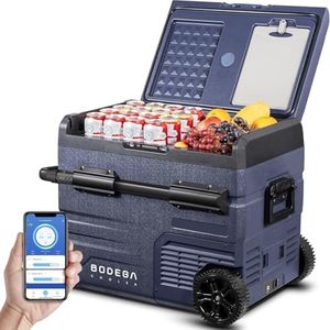 BODEGACOOLER 12 Volt Car Refrigerator, RV Car Fridge Dual Zone WIFI APP Control, Portable Freezer, 48 Quart (45L) -4℉-68 Car Cooler 12/24V DC and 100-240V AC for Outdoor,Camping,RV and Travel