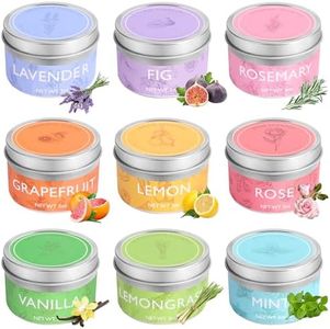 Velas aromáticas regalos para mujeres, 9 vela perfumada de aromaterapia en vidrio, juego de velas pequeñas de cera de soja natural, juego de velas aromáticas de regalo para Navidad, cumpleaños, yoga