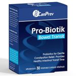 CanPrev - Pro-Biotik Bowel Transit, 30 v-caps - Helps Provide Gentle Relief of Constipation and Irregularity - Supports Digestion by Reducing Transit Time - Promotes Bowel Movement