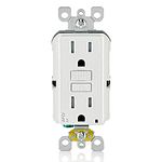 Leviton AFTR1-W SmartlockPro Outlet Branch Circuit Arc-Fault Circuit Interrupter Receptacle, 15-Amp, 120-volt, White