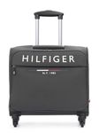 Tommy Hilfiger Carolina Polyester Unisex Overnighter - Grey, 45CM Cabin | 32 Litre Capacity| 1 Compartment | 15 Inch Laptop Padded Sleeve | 360 Degree 4 Wheel Telescopic Handle Trolley Bag