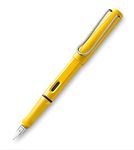 Lamy Safari Medium Nib Fountain Pen | Sturdy Plastic, Shiny Yellow | Metal Clip, Ergonomic Grip | Steel Nib, Polished | with Ink Cartridge T 10 Blue | with Converter Z 28