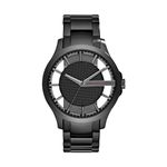 Armani Exchange Watch for Men, Three Hand Movement, 46 mm Black Stainless Steel Case with a Stainless Steel Strap, AX2189