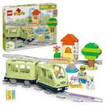 LEGO DUPLO Interactive Adventure Train Set - Toddler Learning Toy for 2+ Year Old Boys & Girls - incl. 14 Track Pieces, Action Bricks with Sound and 4 Figures - Gift Idea - 10427