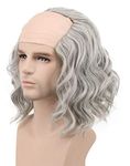 Karlery California Colonial Man Short Bob Curly Scientist Bald Wig Halloween Cosplay Anime Costume Party Wig