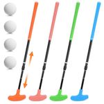 Micnaron Golf Putter, Mini Golf Set with Golf Balls, Two-Way Handed Golf Club Indoor/Outdoor, Mini Golf Putter Adjustable Length Suitable for Children, Teenagers, Adults (Orange+Pink+Green+Blue)