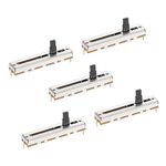 sourcing map 5pcs Fader Variable Resistors Mixer 45mm Straight Slide Potentiometer B10K Ohm Linear Potentiometers for Dimming Tuning