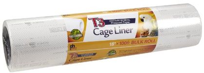 Prevue Hendryx Pet Products T3 Antimicrobial Cage Liner, 18-Inch by 100-Feet