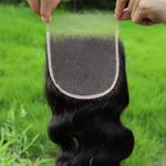 WOWANGEL 0.1mm Ultra-thin 5x5 SKINLIKE Real HD Lace Closure Piece, 12A Unprocessed Virgin Human Hair Melted Invisible HD Lace Closure Only Pre Plucked with Mini Hair Knots Natural Black 22 Inch