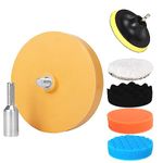 SI FANG Adhesive-Remover Rubber Eraser Wheel Kit, 3.5Inch Sticker Removal Wheel and 4Inch Sponge Woolen Waxing Polishing Pads with Drill Adapter, Cars Vehicles Decal Vinyl Pinstripe Fast Removing