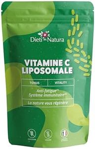DIETI NATURA - Vitamine C Liposomale - Système Immunitaire & Fatigue - Sans OGM & Sans Gluten - Cure Anti Fatigue - Fabriqué En France - 90 Gélules