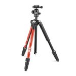 JOBY RangePod, Aluminium Traveller Camera/SmartphoneTripod with Ball Head, Universal Smartphone Clamp and Carrying Bag, for CSC,DSLR, Mirrorless, Mobile Phones, Red for Photo,Video, Vlogging, YouTube