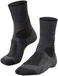 FALKE Women's TK1 Adventure Cool Hiking Socks, Crew, Thick Padding, Cooling, Athletic, Breathable Quick Dry, Lyocell, Grey (Asphalt Melange 3180), 9.5-10.5, 1 Pair